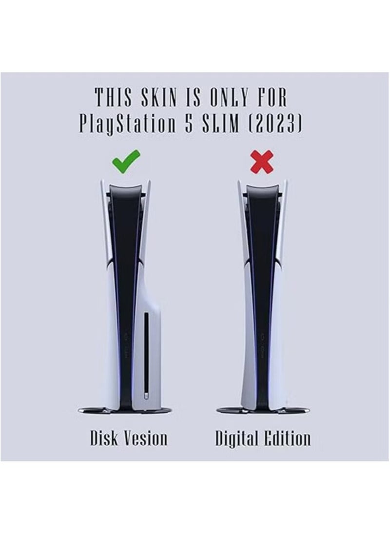 IINE PS5 Slim Optical Drive Version Sticker, Sony PS5 Slim Console Controller Skins Set, Skin Wrap Decal Sticker PS5 Slim Optical Drive Version, Protective Film Sticker for Spider-Man, Vinyl Cover Sticker - Image 2